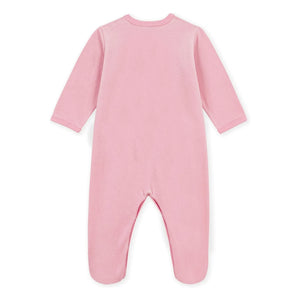 Petit Bateau - Sleep Goodnight Pajama Velvet Heart Organic Cotton | Pink