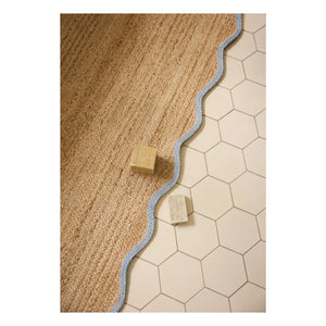 Layered - Deniztarağı jute runner rug | Blue