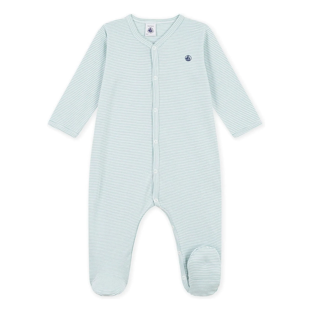 Petit Bateau - Striped Milleraies Dors Bien Pyjamas Organic Cotton | Green