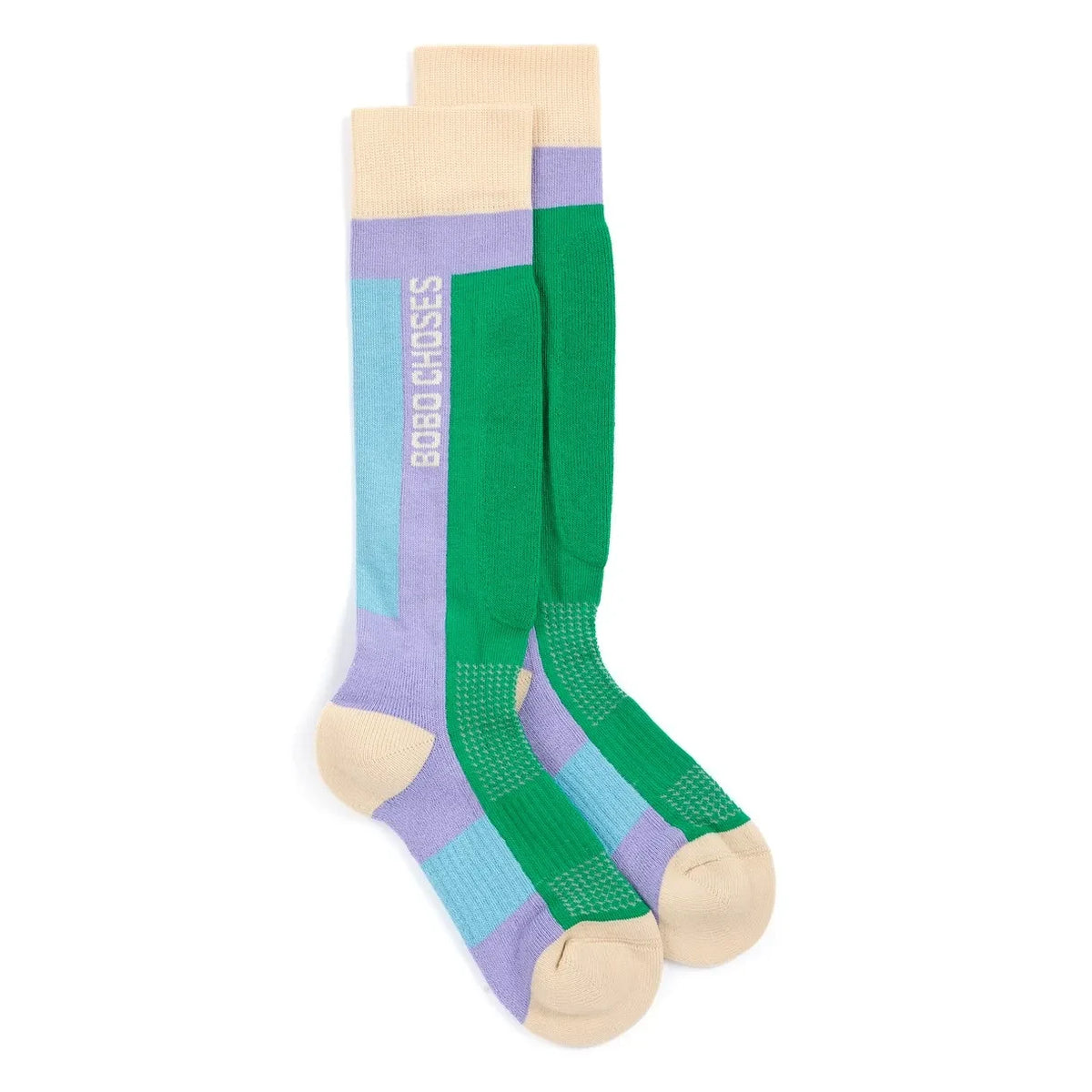Bobo Choses - Color Block Organic Cotton Ski Socks | Lavender