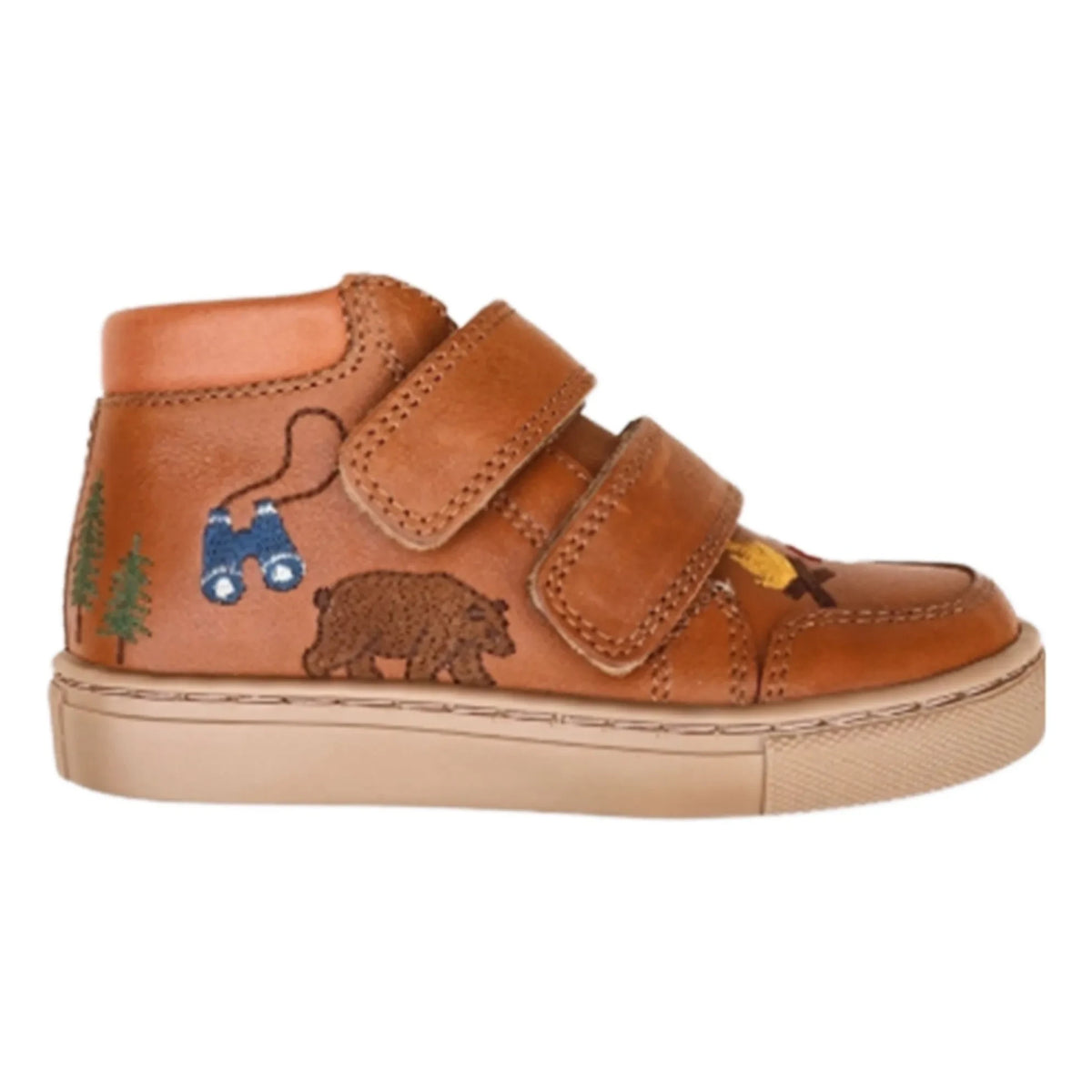 Petit Nord - Embroidered Sports Shoes - Uniqua Collection | Cognac