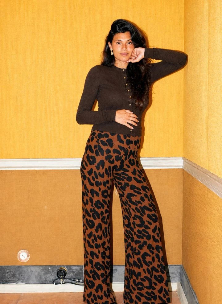 Paloma Collection - Andrea Winter Leopard Maternity Pants | Brown