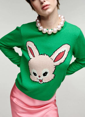 Essentiel Antwerp - Kapital Jacquard Sweater | Green