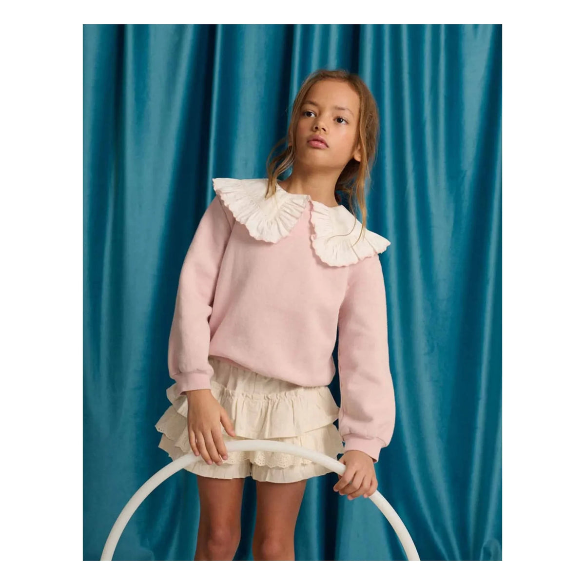 Gingersnaps - Benedicta removable collar sweatshirt | Pink