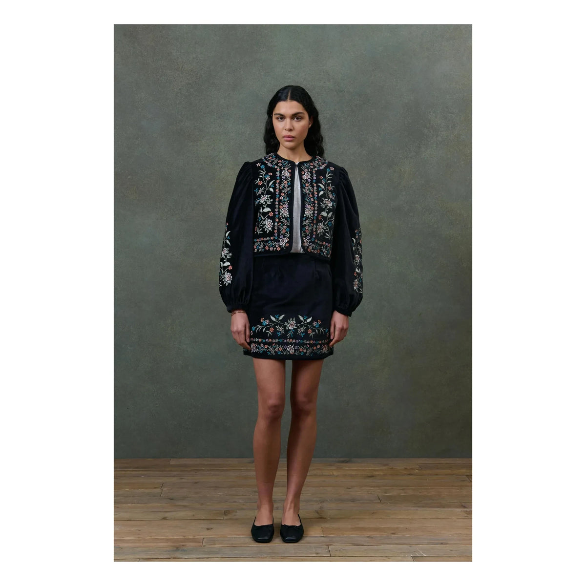 Louise Misha - Duras Velvet Jacket - Women's Collection | Black