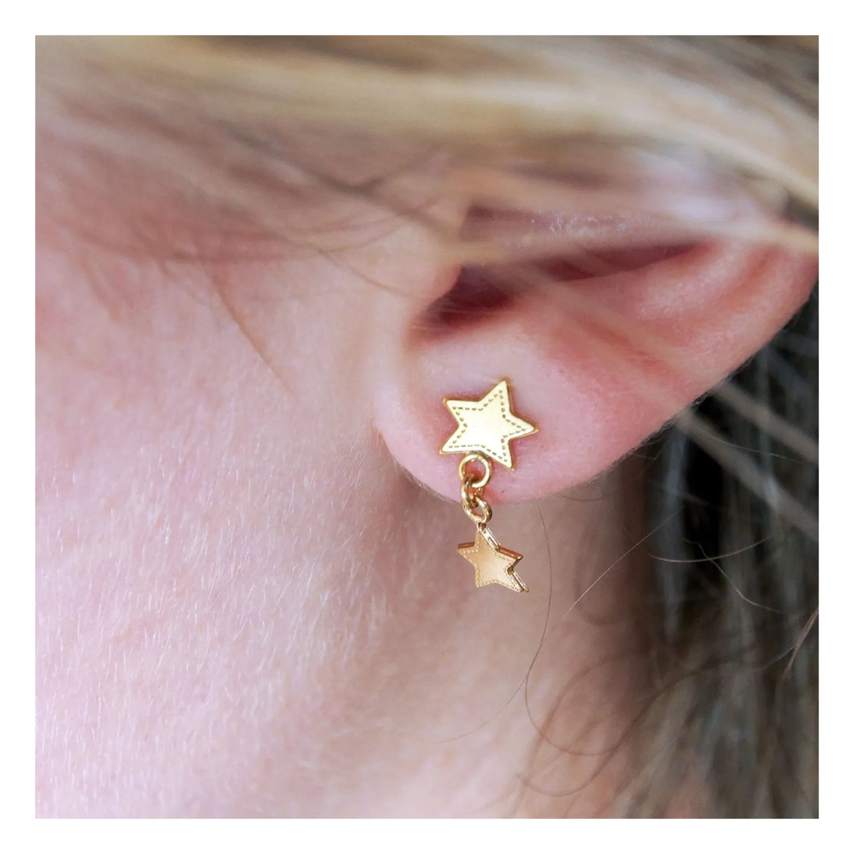 Adorabili - Double Star Earrings | Gold