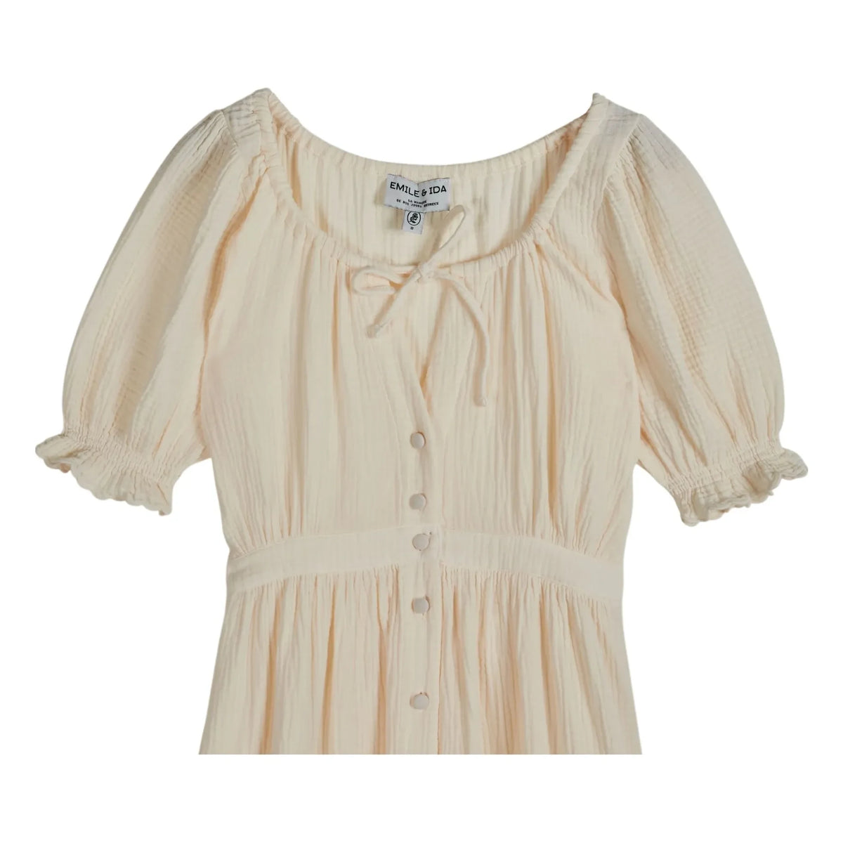 Emile et Ida - Cotton gauze dress | Cream