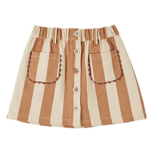 Emile et Ida - Striped skirt | Ecru