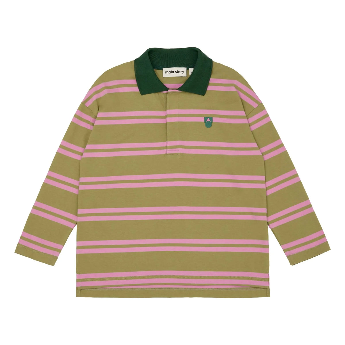 Main Story - Striped Organic Cotton Polo Shirt | Beige