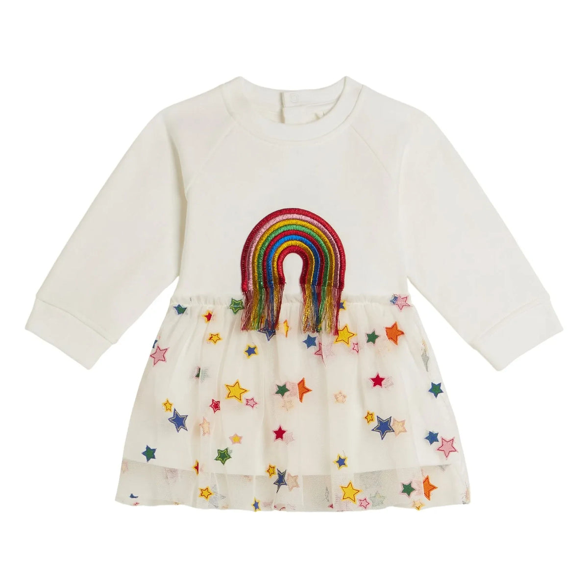 Stella McCartney Kids - Tulle Rainbow Dress | Ivory