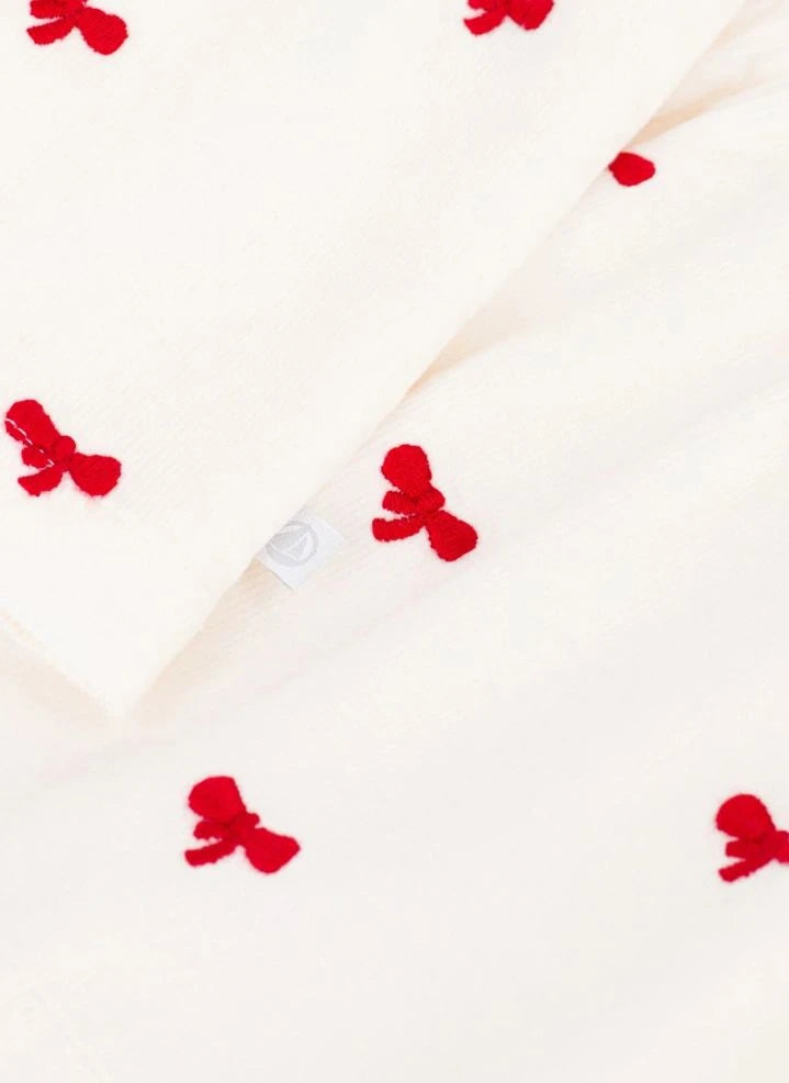 Petit Bateau - Knotted Blouse in Organic Cotton | Ecru