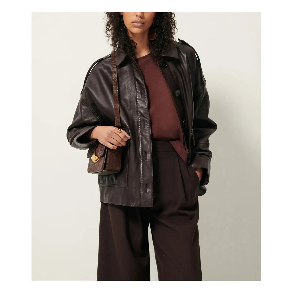 Sessùn - Harriboyd Leather Jacket | Brown