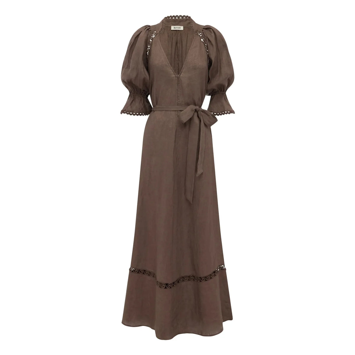 Boteh - Myra Linen Dress | Mocha