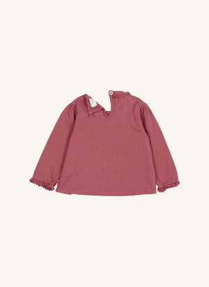 Búho - Lace Bébé Organic Cotton T-Shirt | Mauve