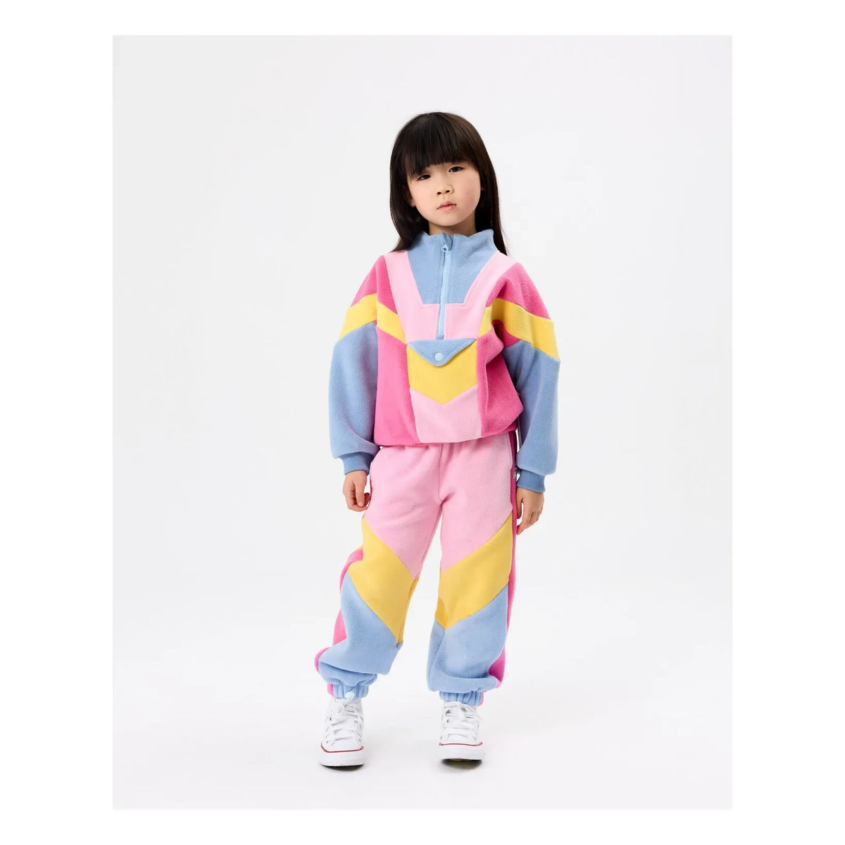 Goldie + Ace - Color Blocked Fleece Sweatshirt | Blue