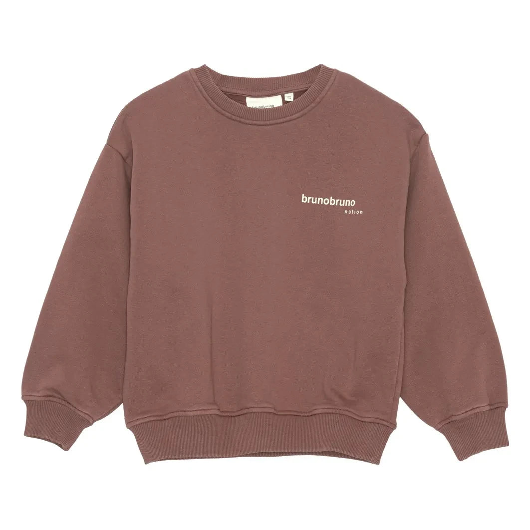 brunobruno nation - Norah Organic Cotton Sweatshirt | Dark Brown