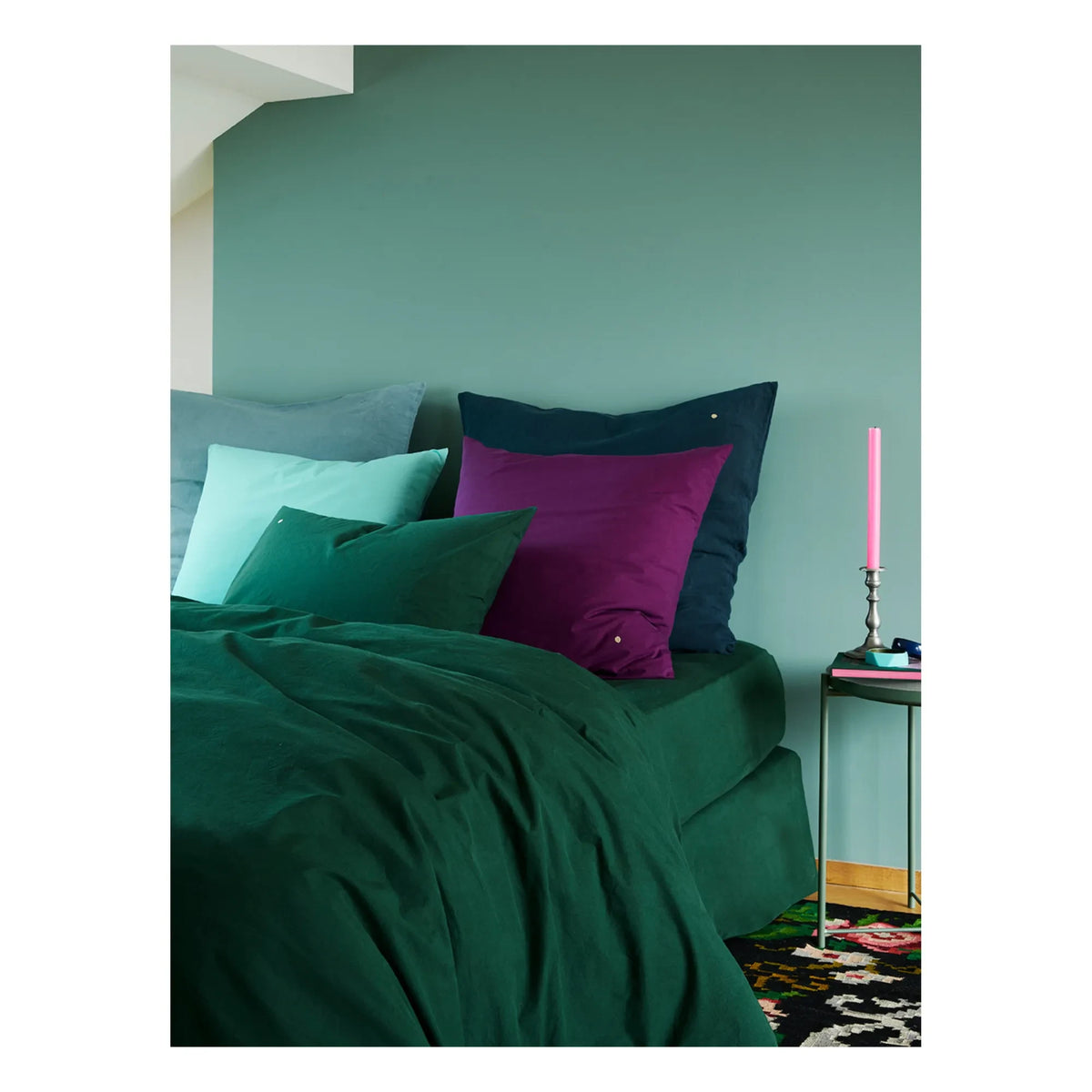 La cerise sur le gâteau - Celeste Duvet Cover | Dark Green