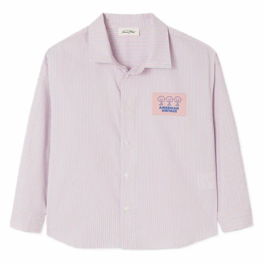 American Vintage - Soabird Striped Shirt | Light Pink