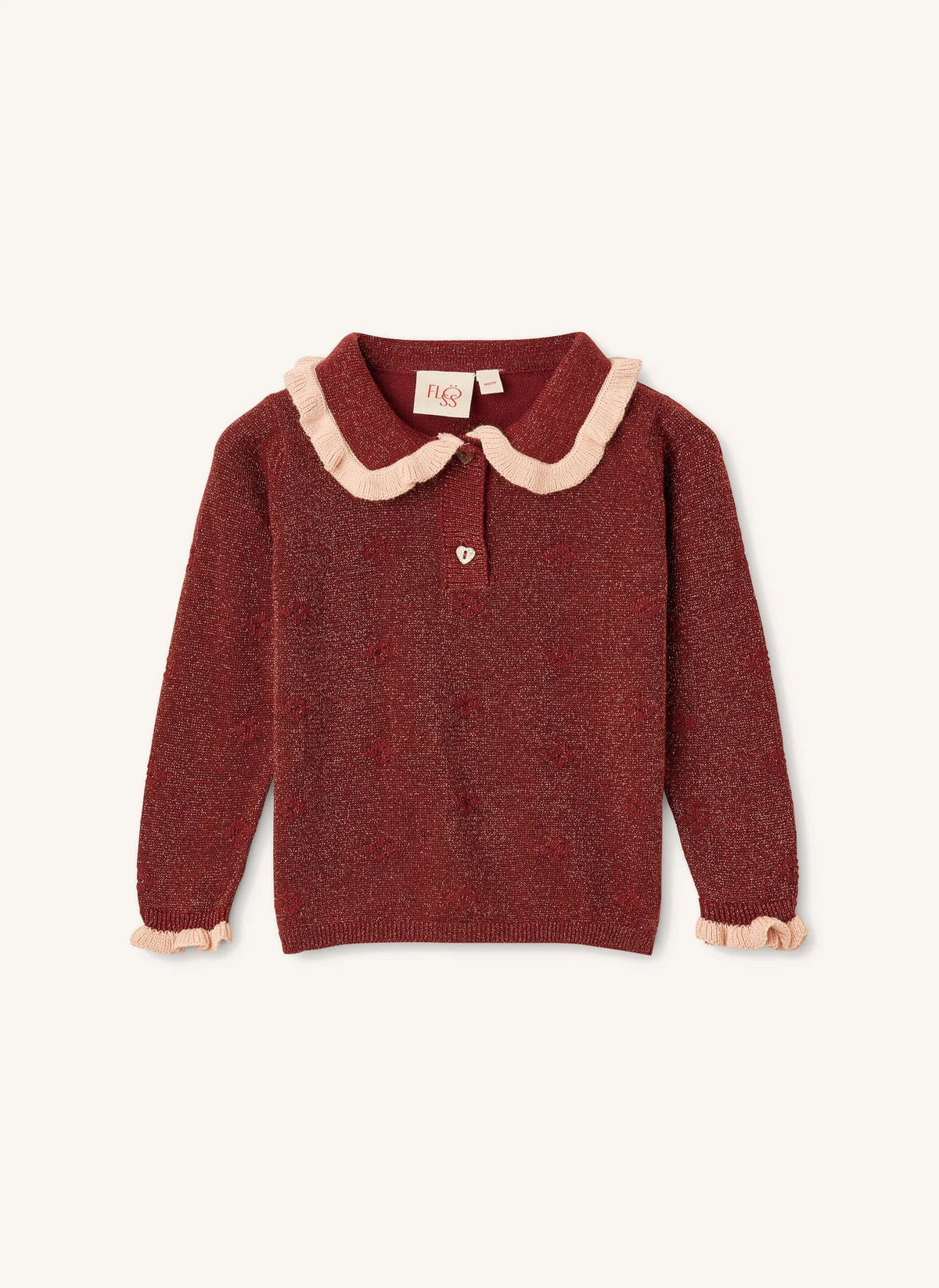 Flöss - Olive Green Sequin Sweater | Burgundy