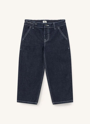 Copenhagen Colors - Jean Ballon Organic Cotton Heart-Shaped Pocket | Dark Blue