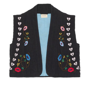 SISSEL EDELBO - Samira Organic Cotton Sleeveless Vest | Black