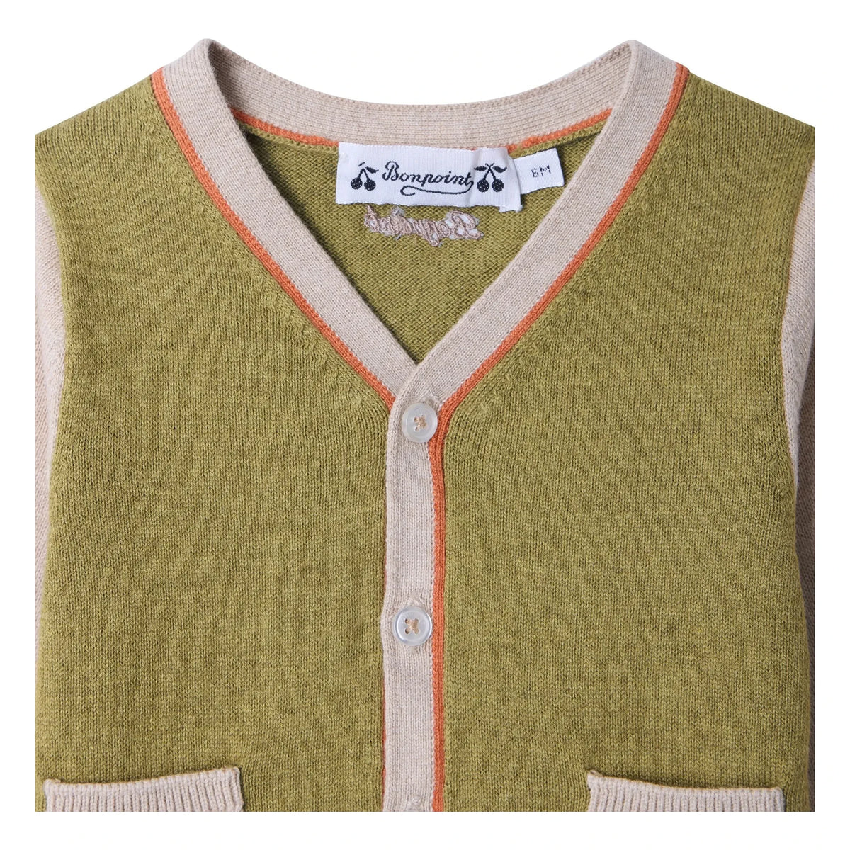 Bonpoint - Tahiel organic cotton cardigan | Khaki