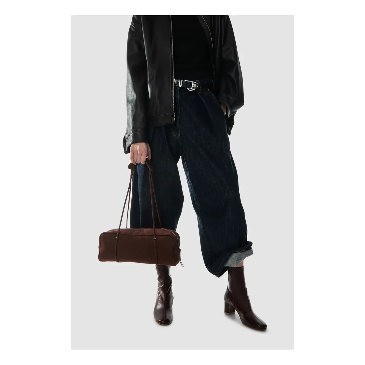 BY FAR - Sofia Leather Boot | Brown