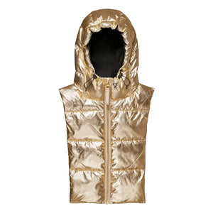 Fudoon - Metallic Reversible Doudoune Hooded Sweatshirt | Gold