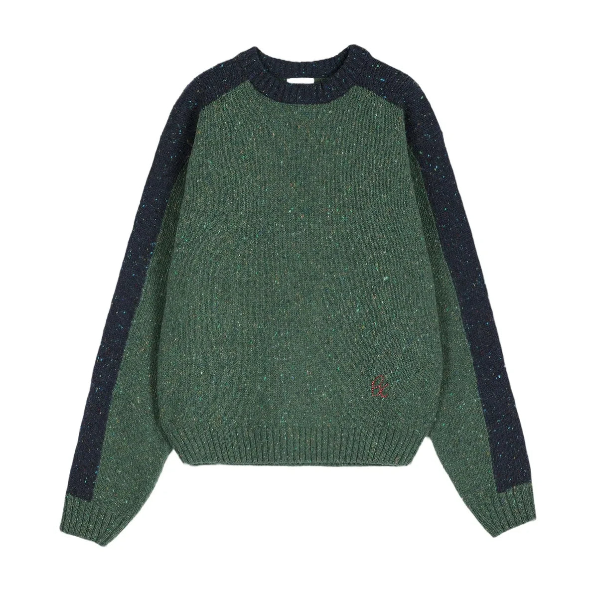 Bobo Choses - Color Block Wool Sweater | Dark Green