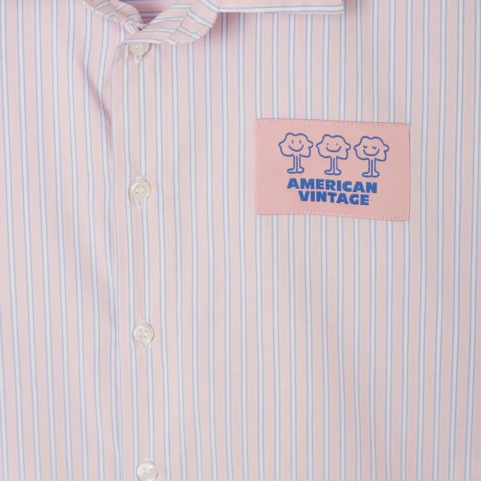 American Vintage - Soabird Striped Shirt | Light Pink