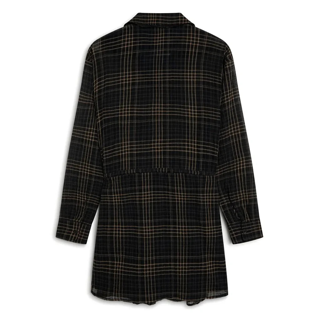 the new society - Aira Cotton Dress | Black