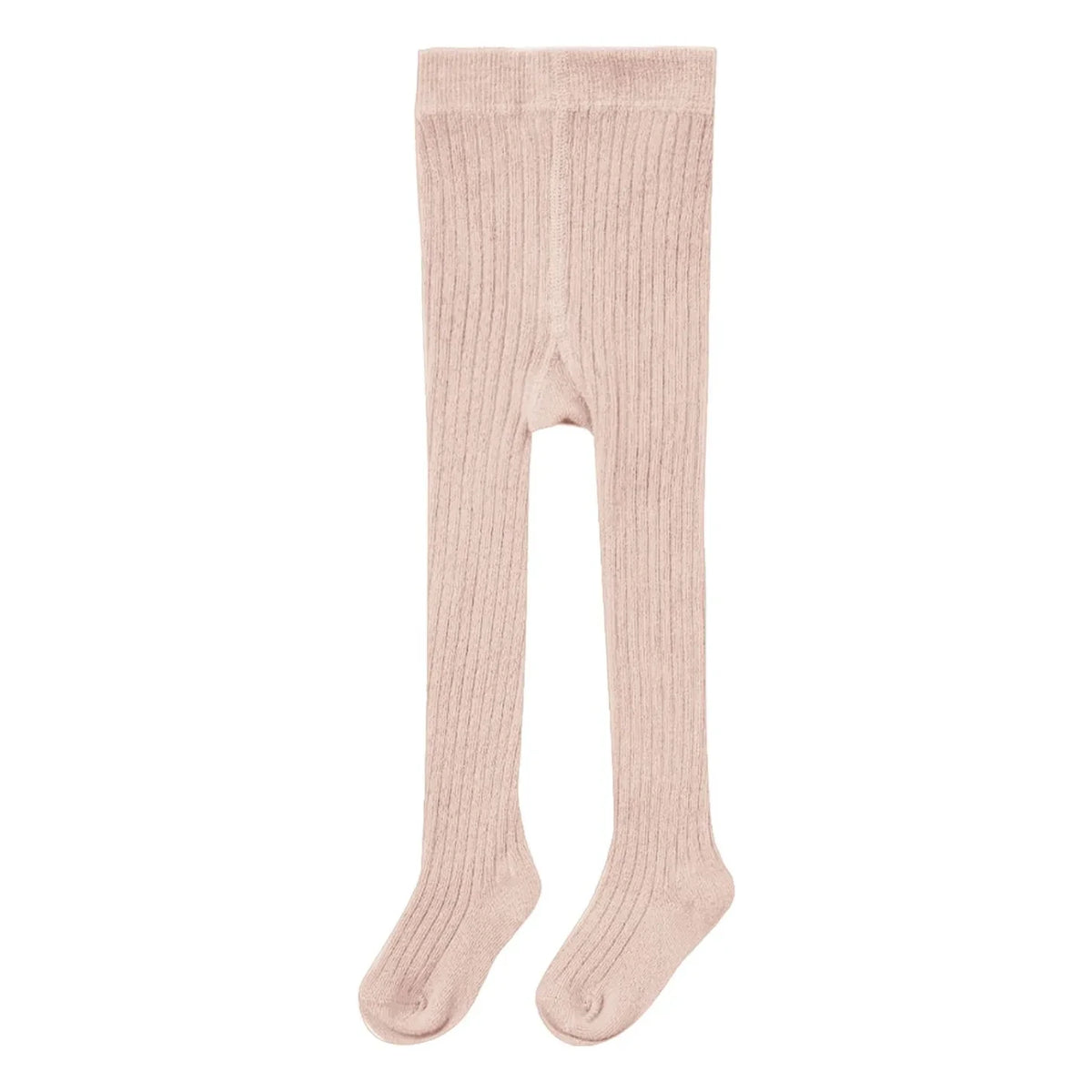 Quincy Mae - Ribbed Organic Cotton Tights | Pink