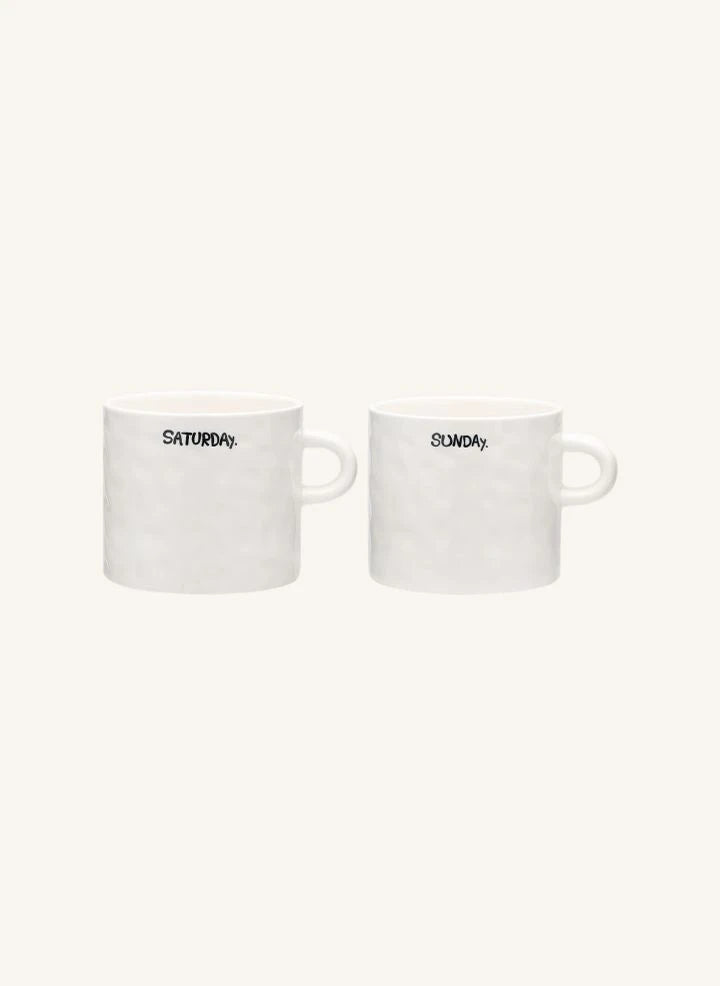 Anna + Nina - Weekend Cups - Set of 2 | White