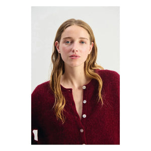 American Vintage - Vitow Alpaca Cardigan | Cherry Wood