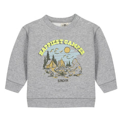 Bonton - Smily Happi Sweatshirt | Heather Grey