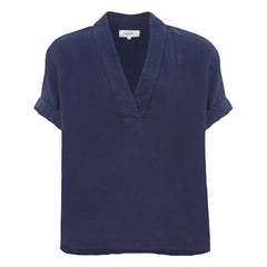 Xirena - Avery Cotton Muslin Top | Navy