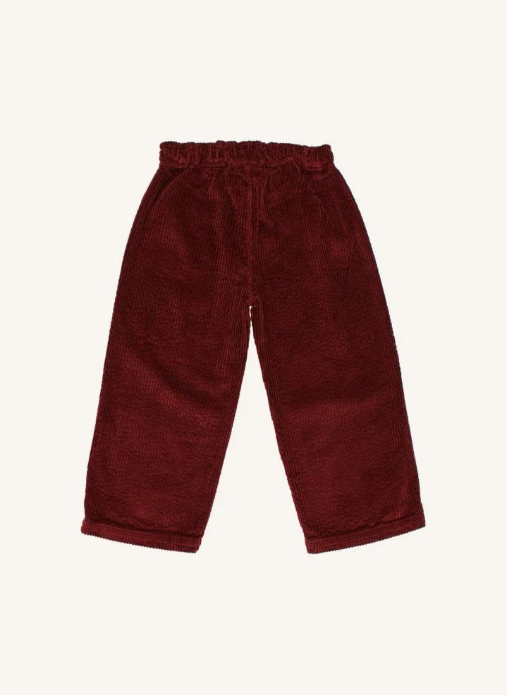 Búho - Velvet Trousers | Burgundy