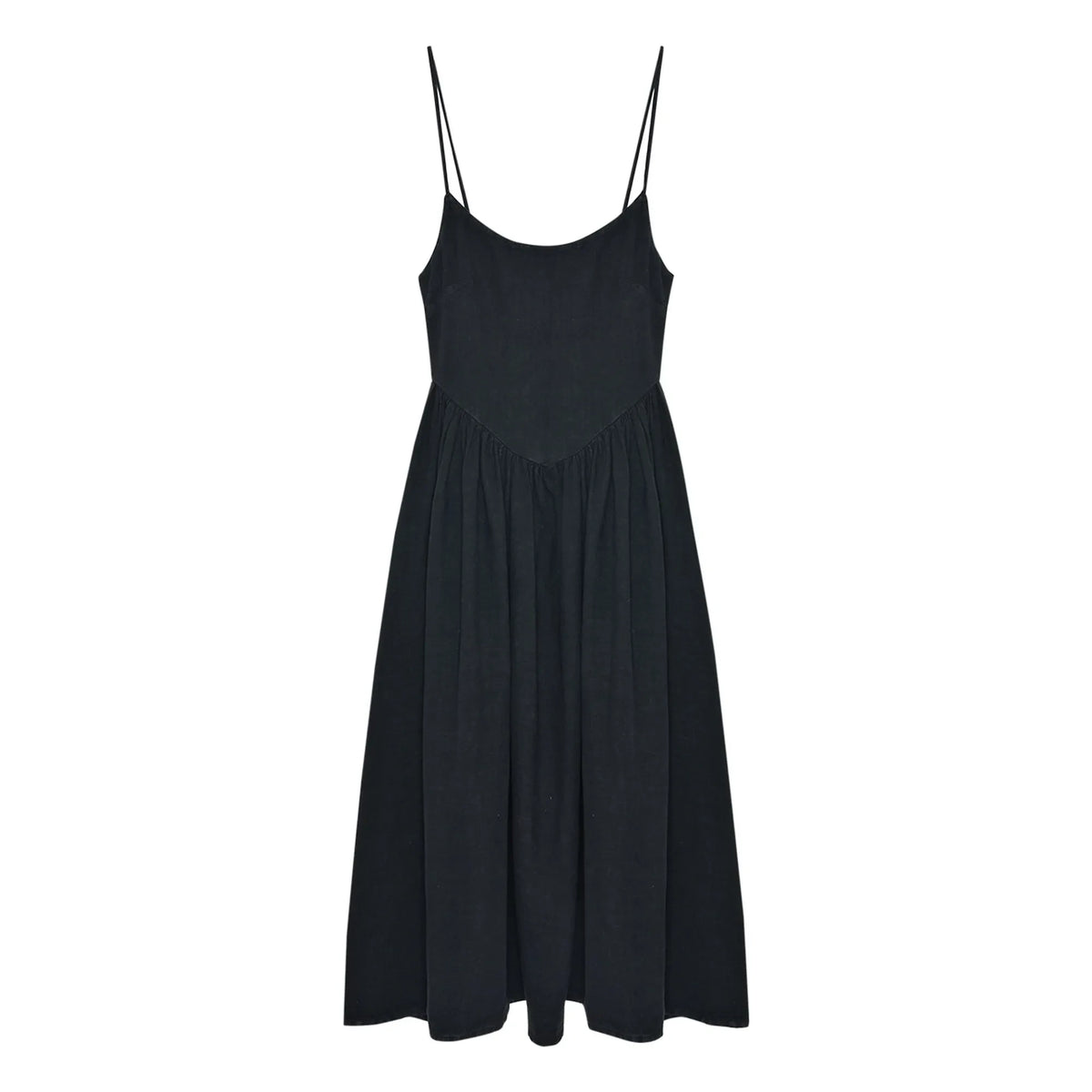 the new society - Lippia Cotton and Linen Dress | Black