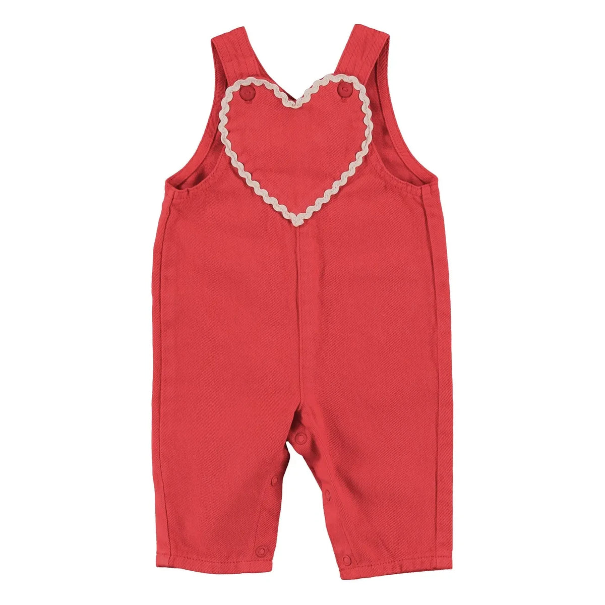 Bebe Organic - Maya Heart Overalls | Red