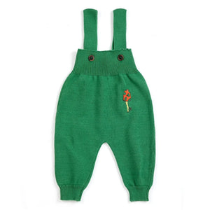 Bobo Choses - Organic Cotton Knitted Toadstool Overalls | Green