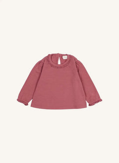 Búho - Lace Bébé Organic Cotton T-Shirt | Mauve