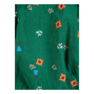 Bobo Choses - Flower Patterned Corduroy Organic Cotton | Green