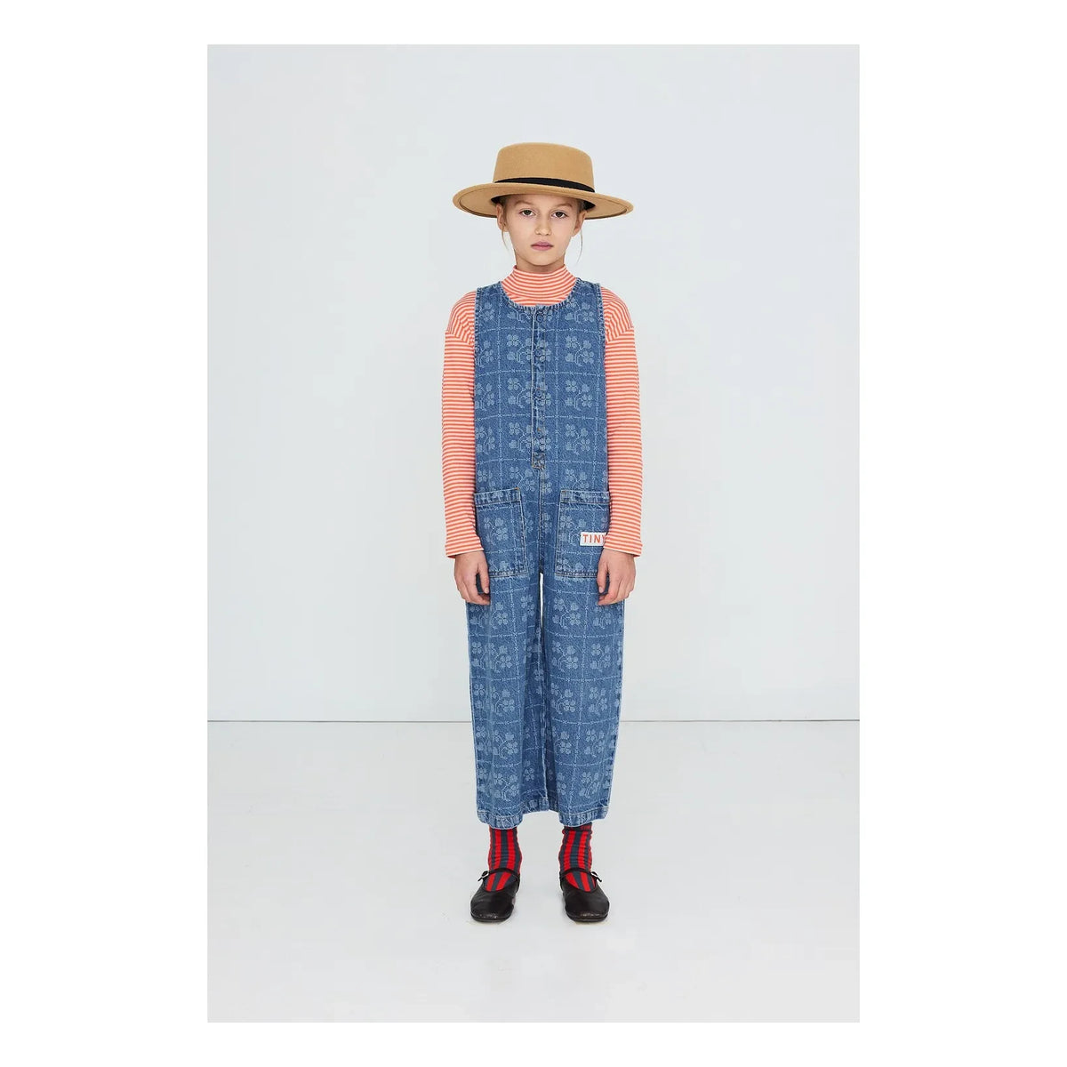 Tinycottons - Floral Denim Overall | Blue