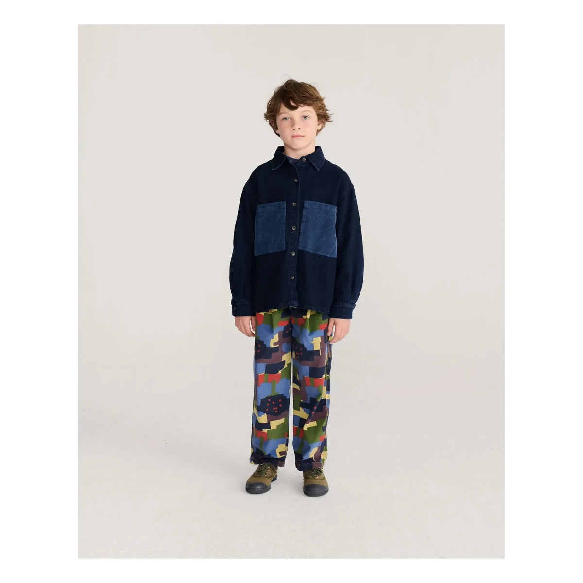 Bobo Choses - Denim Recycled Cotton Shirt | Dark Blue