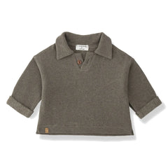 1+ in the family - Monterosso Polo Collar T-Shirt | Taupe Brown