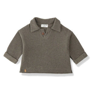 1+ in the family - Monterosso Polo Collar T-Shirt | Taupe Brown