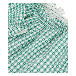 Petit Bateau - Wide Vichy Blouse %100 Organic Cotton | Green