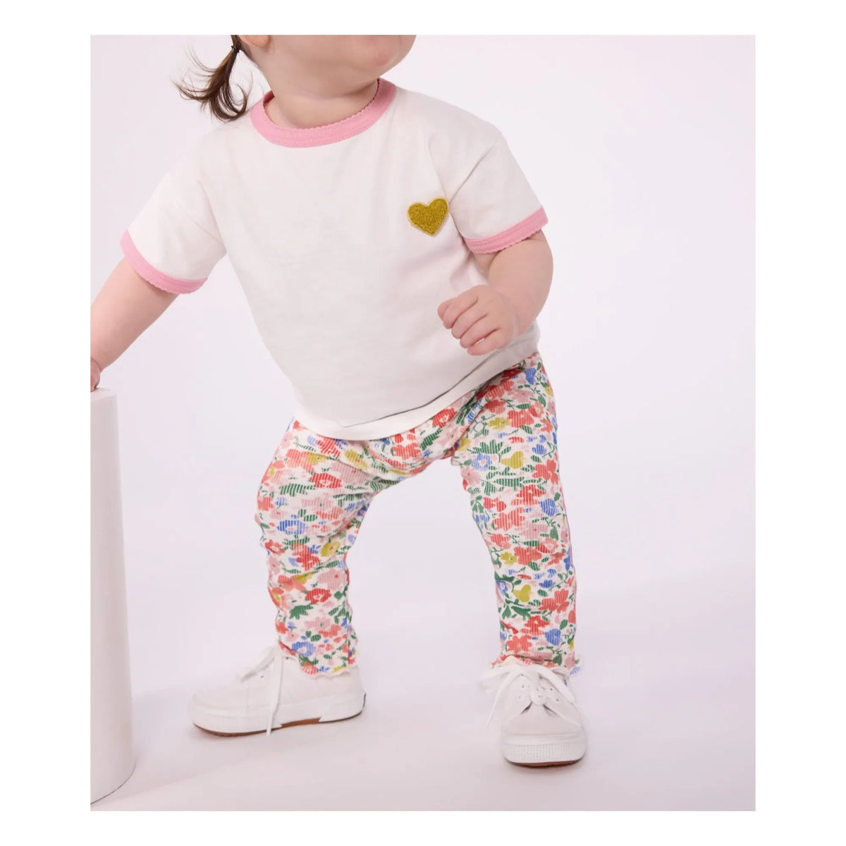 Petit Bateau - Organic Cotton Baby Tights | White