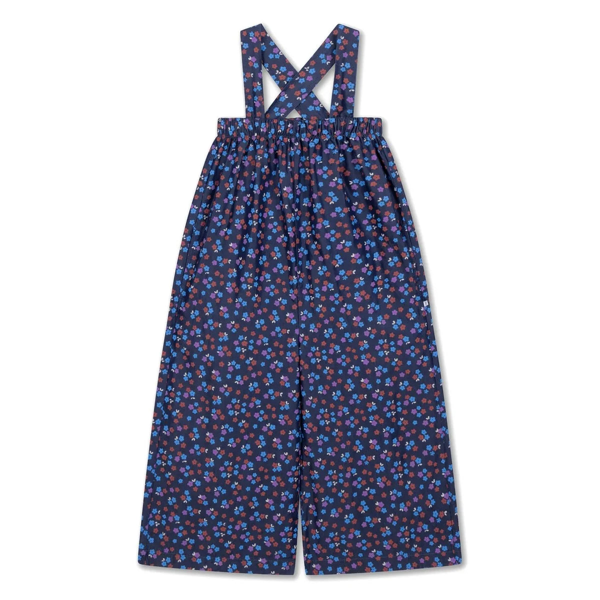 Repose AMS - Flower Patterned Tencel Overalls | Blue