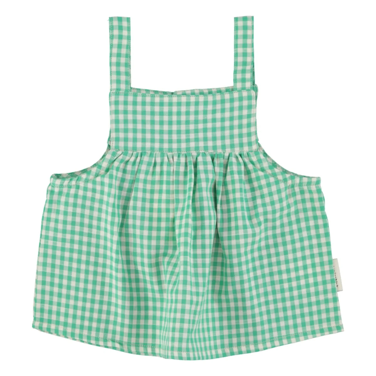 Piupiuchick - Vichy Organic Cotton Top | Turquoise